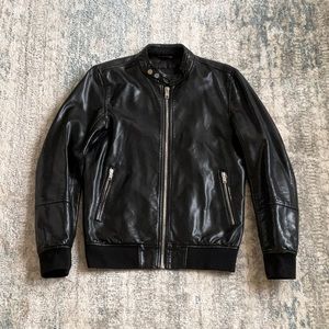 Zara Faux Leather Black Man Jacket